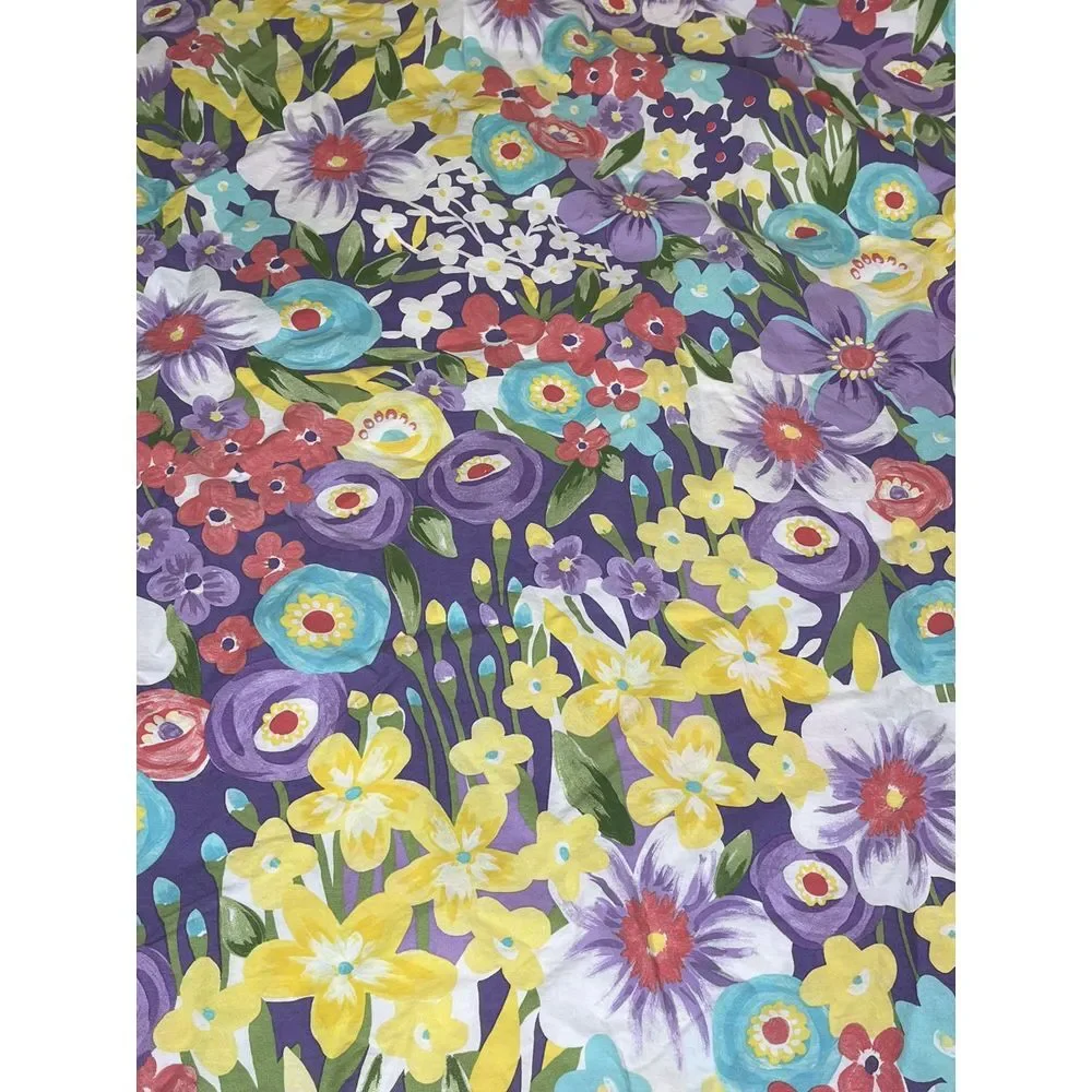 Pottery Barn Kids Poppy Duvet Cover Full / Queen Purple Multi Floral Tie Closure